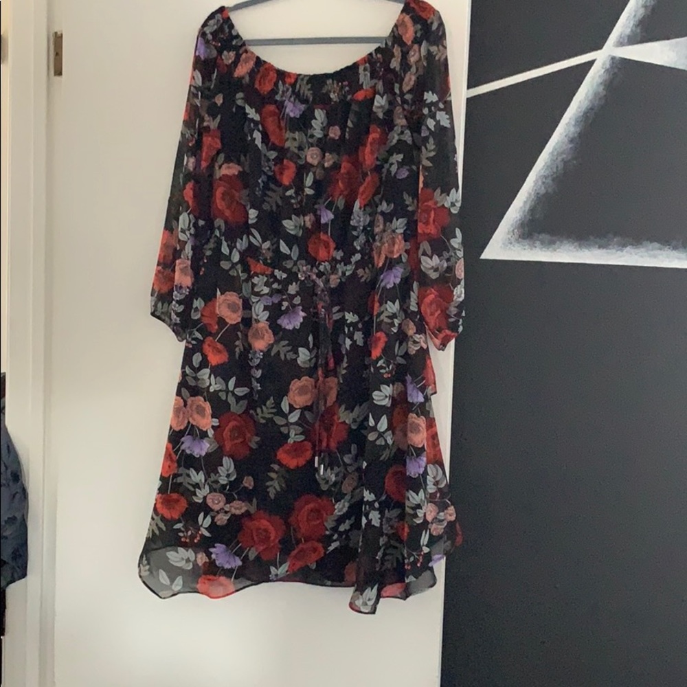 City Chic floral midi dress